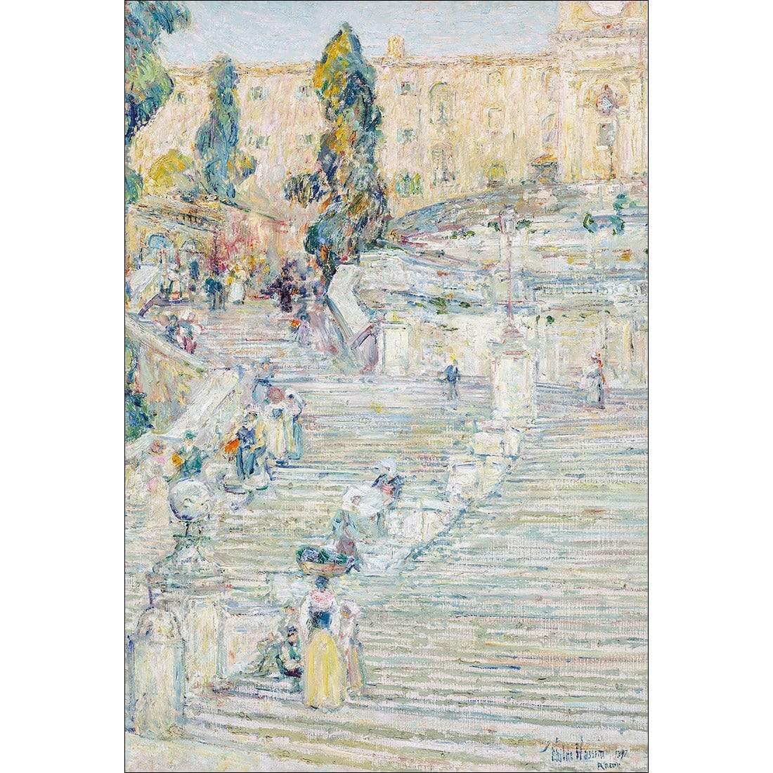 The Spanish Stairs, Rome by Childe Hassam