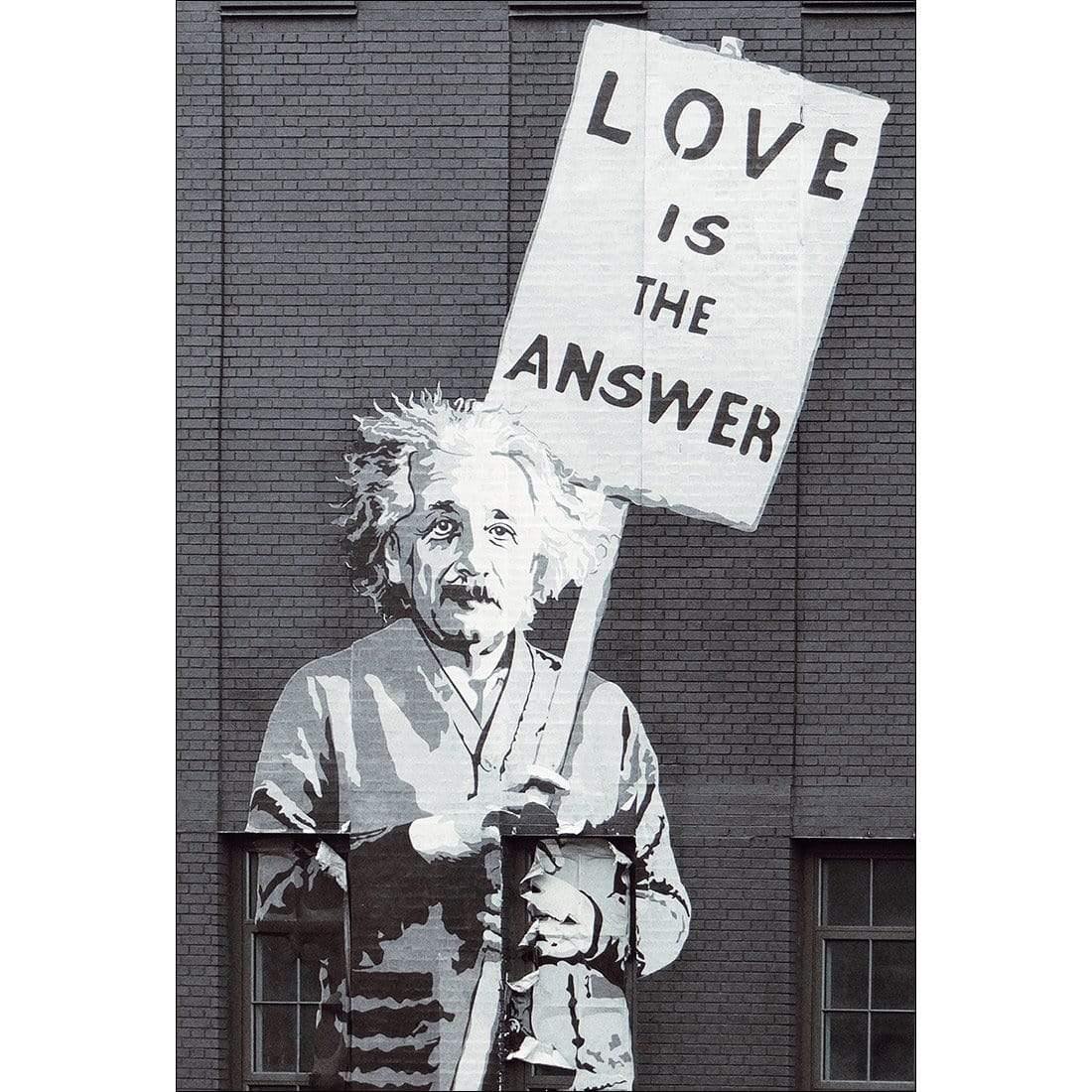 Street Art - Banksy's Einstein Love is the Answer