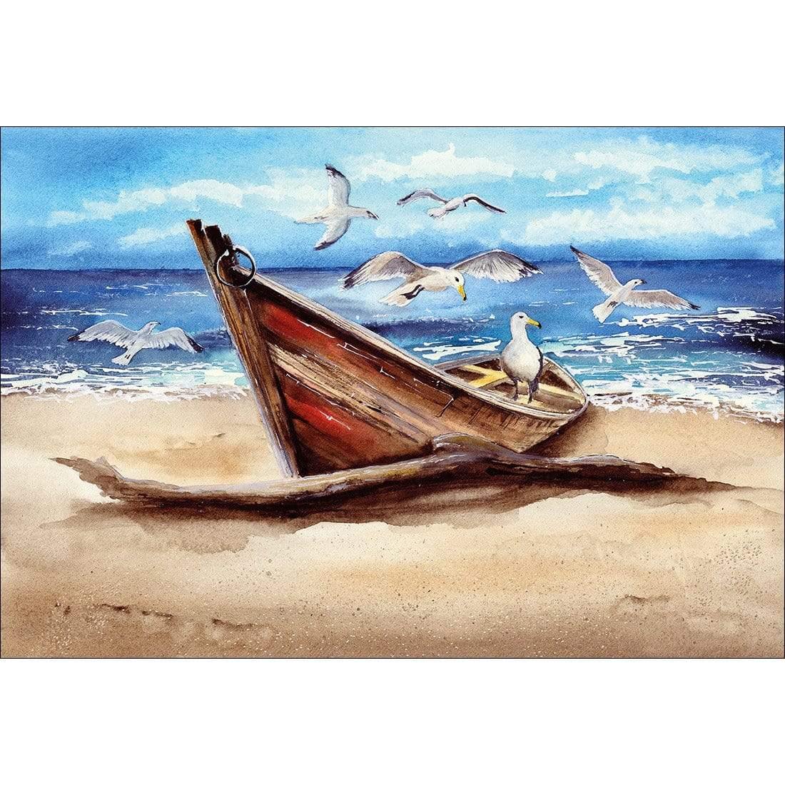 Watercolour Gulls Flocking