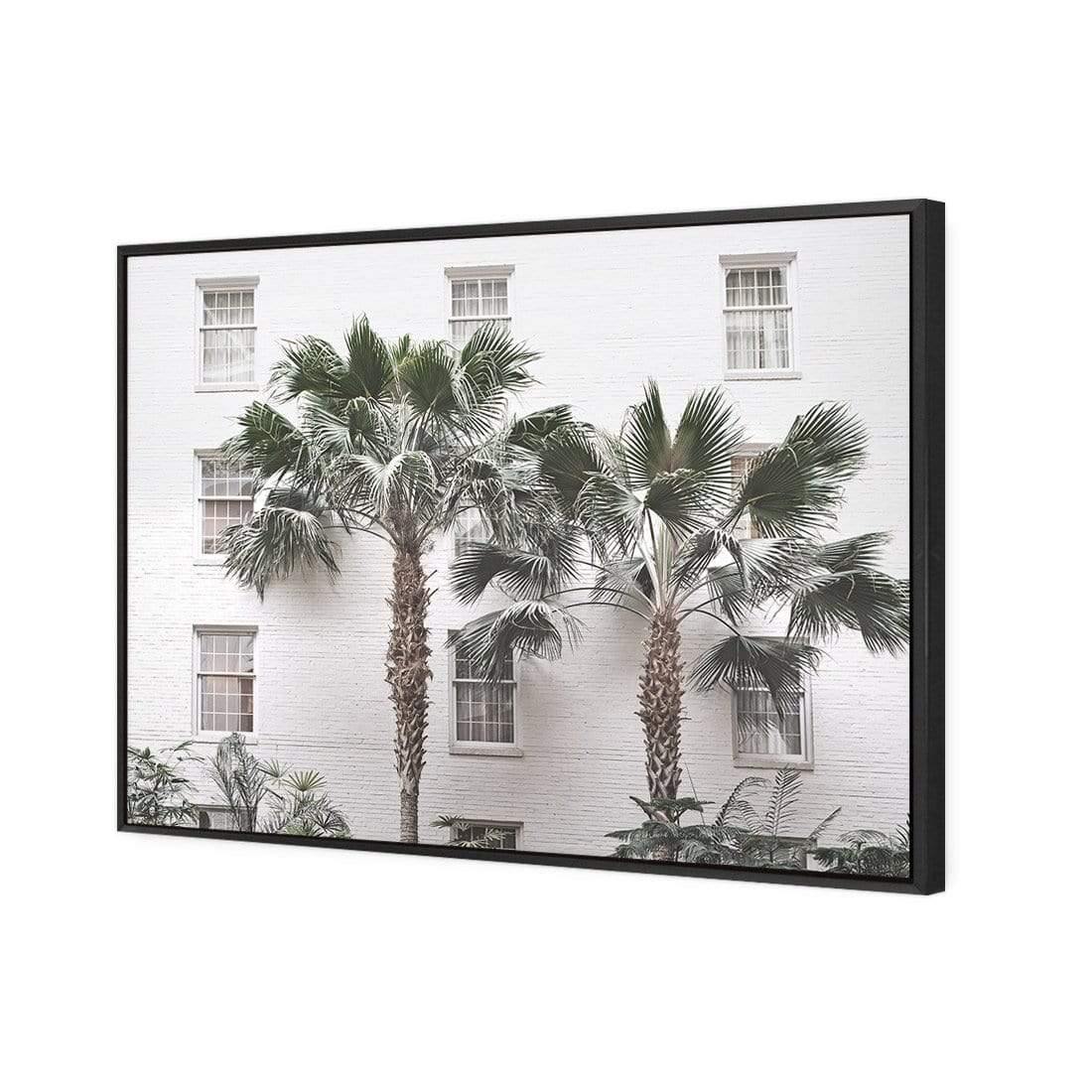 Palm Hotel | Classic Canvas | Floating Frame | Black