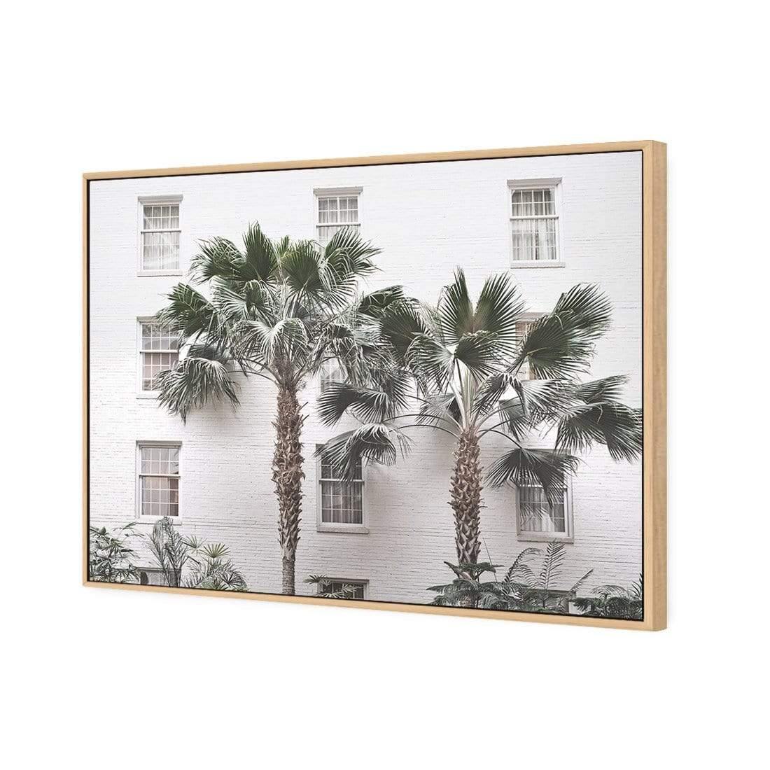 Palm Hotel | Classic Canvas | Floating Frame | Oak