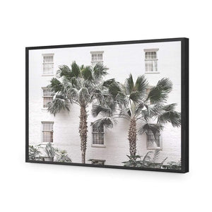 Palm Hotel | Classic Acrylic | Flat Frame No Border | Black
