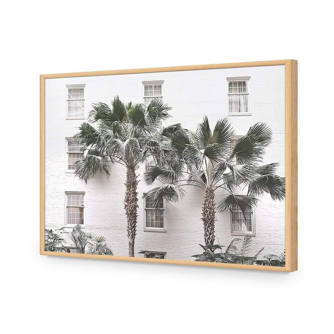 Palm Hotel | Classic Acrylic | Flat Frame No Border | Oak