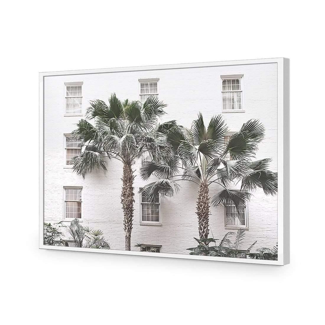 Palm Hotel | Classic Acrylic | Flat Frame No Border | White