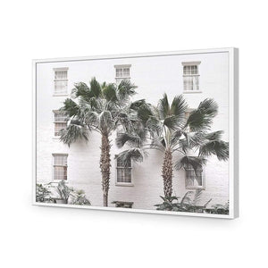 Palm Hotel | Classic Acrylic | Flat Frame No Border | White
