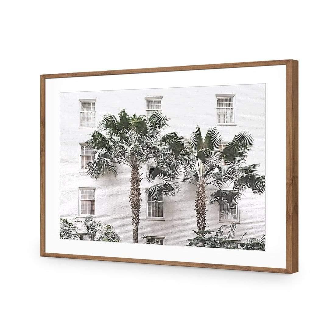 Palm Hotel | Classic Acrylic | Flat Frame With Border | Natural