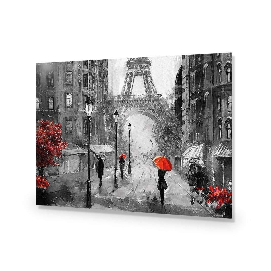 Shopping in Paris, Black and White with Red