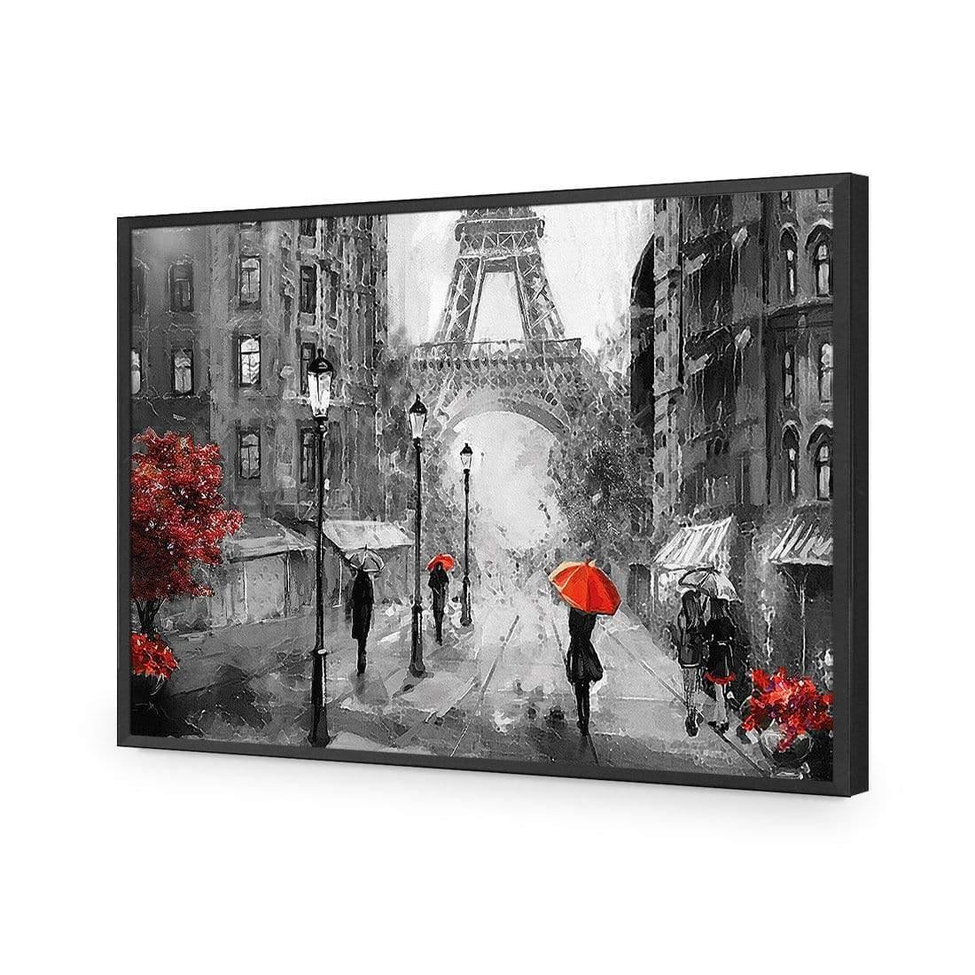 Shopping in Paris, Black and White with Red