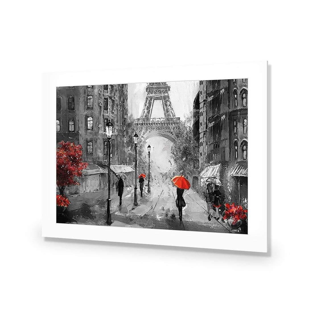 Shopping in Paris, Black and White with Red