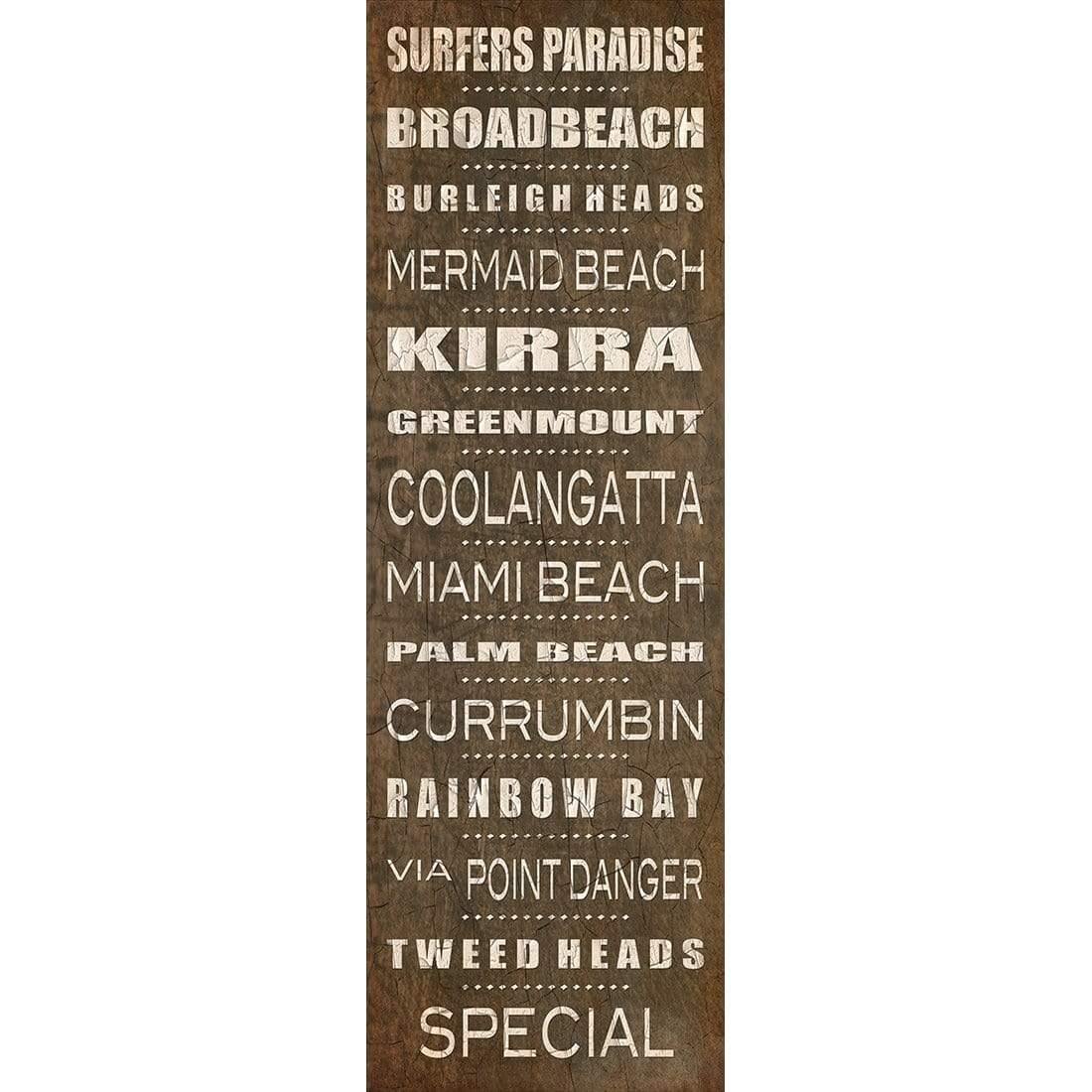 Bus Scroll Gold Coast Rustic (Long)