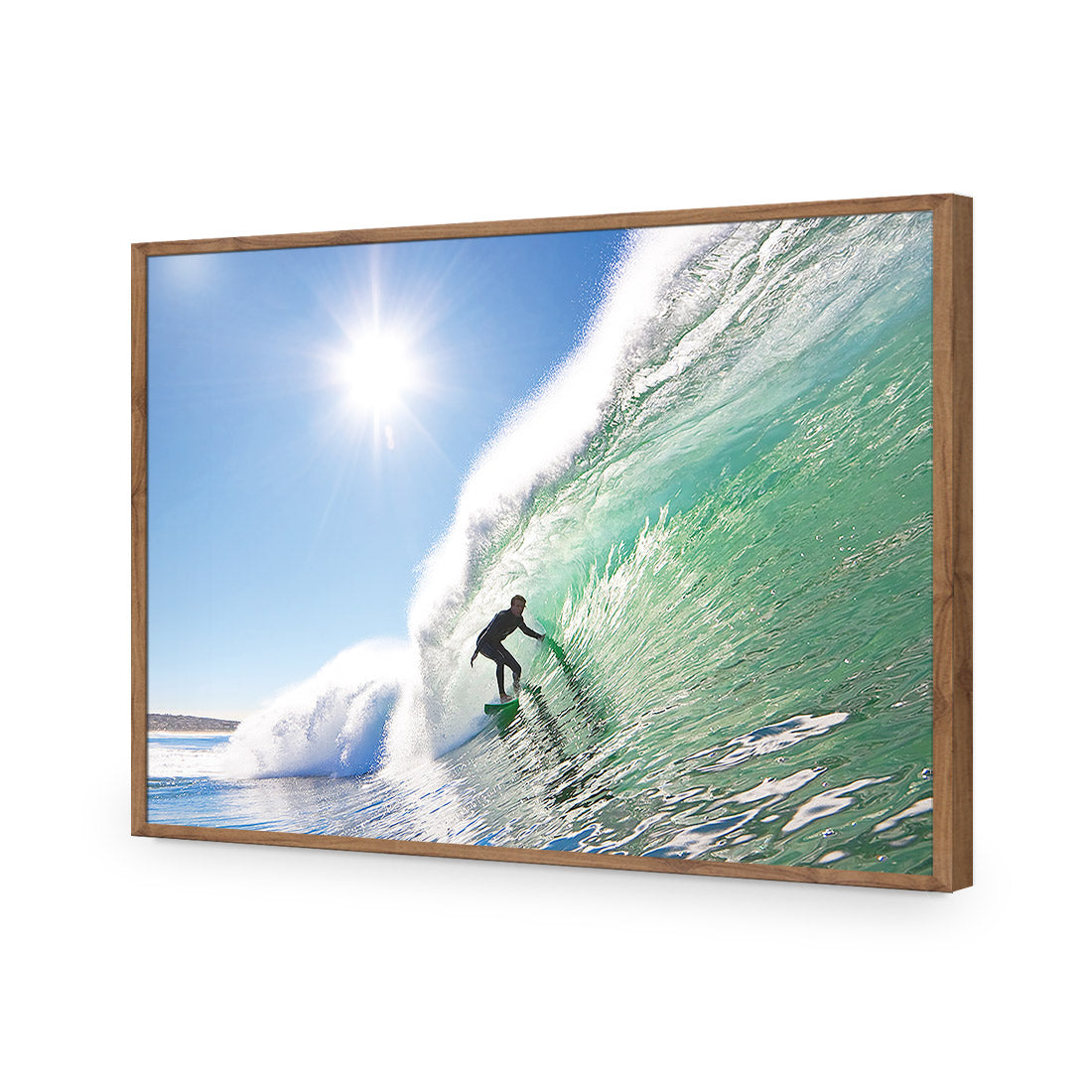 Surfer in the Sun, Rectangle | Classic Acrylic | Flat Frame No Border | Natural