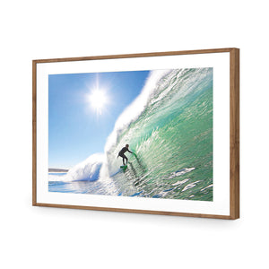 Surfer in the Sun, Rectangle | Classic Acrylic | Flat Frame With Border | Natural