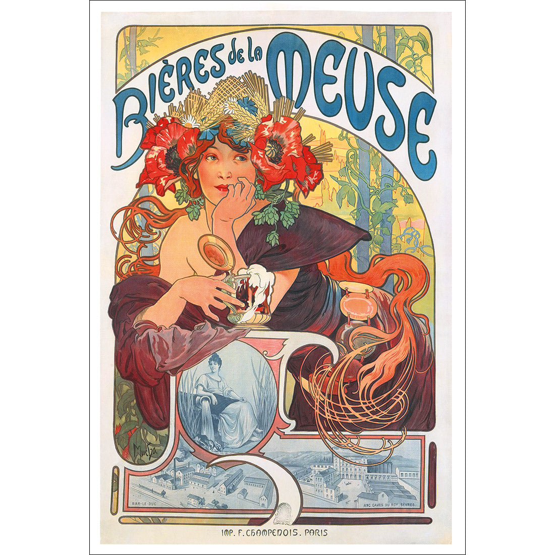 Bieres de la Meuse By Alphonse Mucha