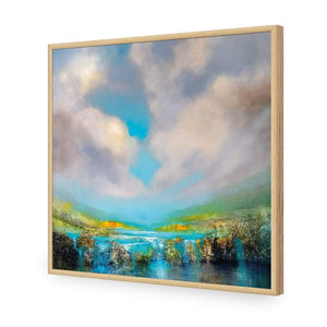 Waterfall Gorge by Annette Schmucker | Classic Acrylic | Flat Frame No Border | Oak