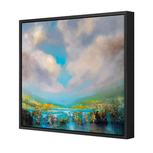 Waterfall Gorge by Annette Schmucker | Classic Canvas | Floating Frame | Black