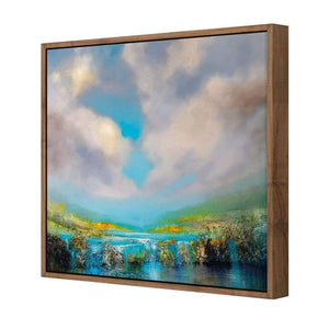 Waterfall Gorge by Annette Schmucker | Classic Canvas | Floating Frame | Natural