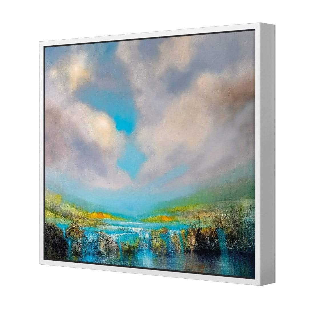Waterfall Gorge by Annette Schmucker | Classic Canvas | Floating Frame | White