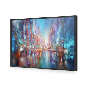 City of Blue by Annette Schmucker | Classic Acrylic | Flat Frame No Border | Black