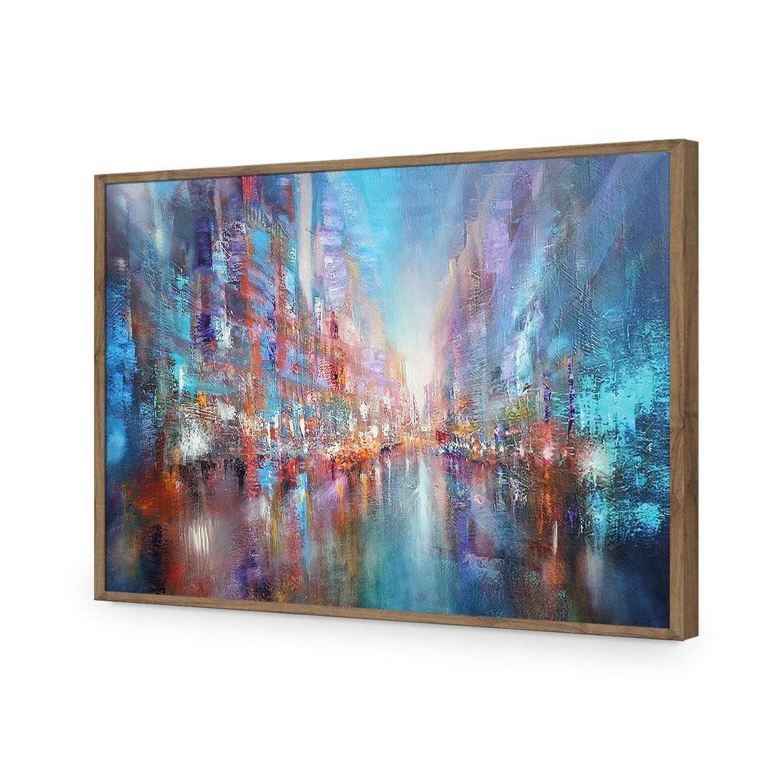 City of Blue by Annette Schmucker | Classic Acrylic | Flat Frame No Border | Natural