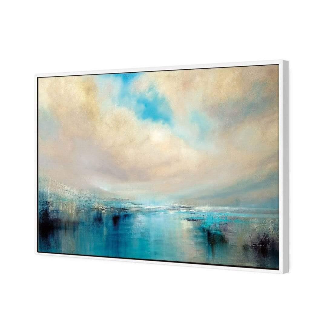 Arrival Time by Annette Schmucker | Classic Canvas | Floating Frame | White