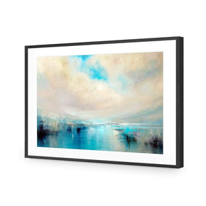 Arrival Time by Annette Schmucker | Classic Acrylic | Flat Frame With Border | Black