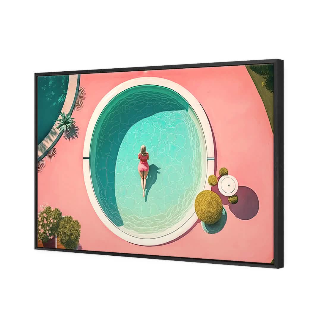 Relaxing Pool 1 | Classic Canvas | Floating Frame | Black