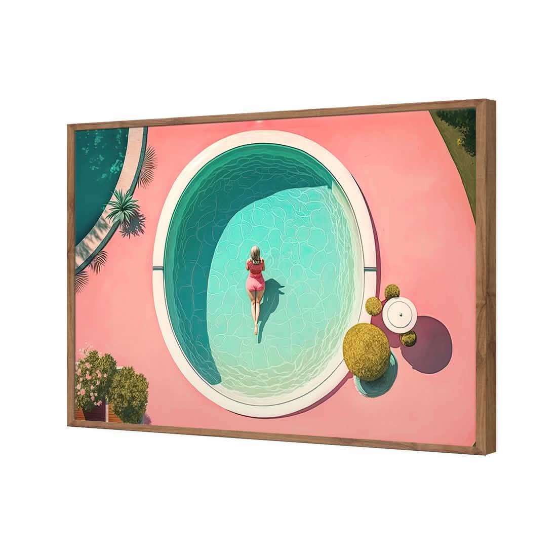 Relaxing Pool 1 | Classic Canvas | Floating Frame | Natural