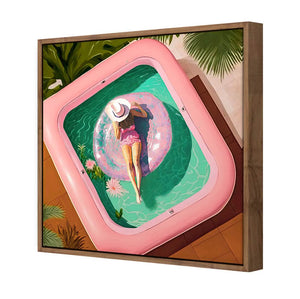 Relaxing Pool 2 | Classic Canvas | Floating Frame | Natural