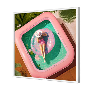 Relaxing Pool 2 | Classic Acrylic | Flat Frame No Border | White