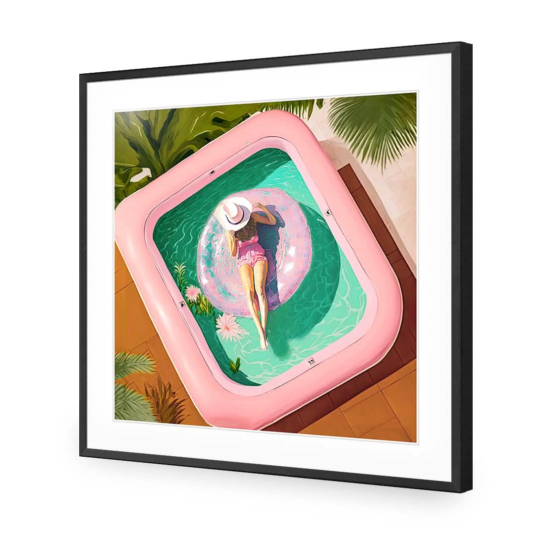 Relaxing Pool 2 | Classic Acrylic | Flat Frame With Border | Black
