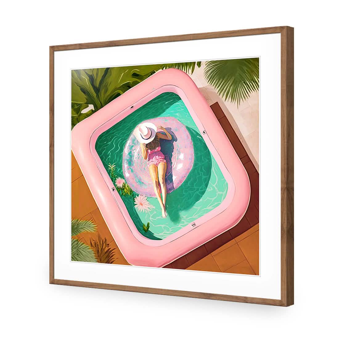 Relaxing Pool 2 | Classic Acrylic | Flat Frame With Border | Natural