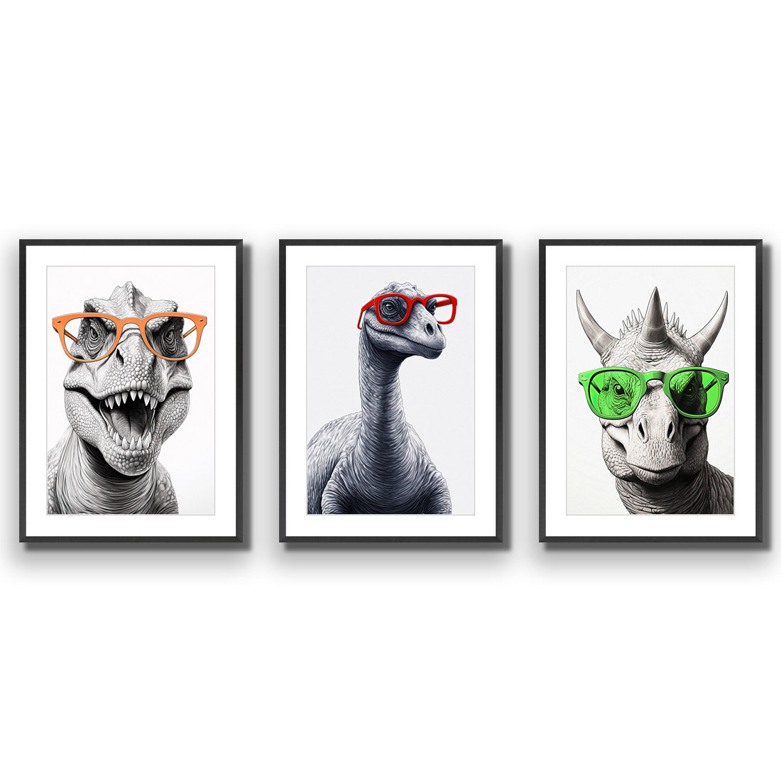 Dino Portrait Trio Art Set