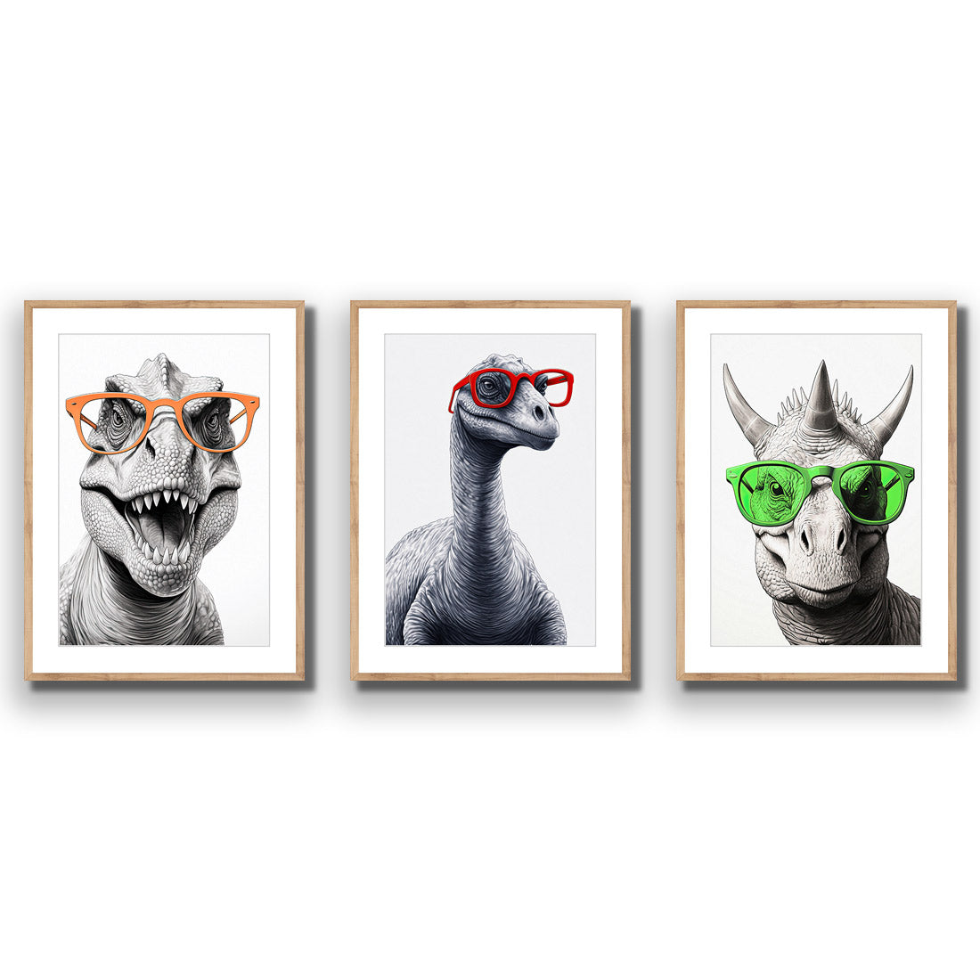 Dino Portrait Trio Art Set