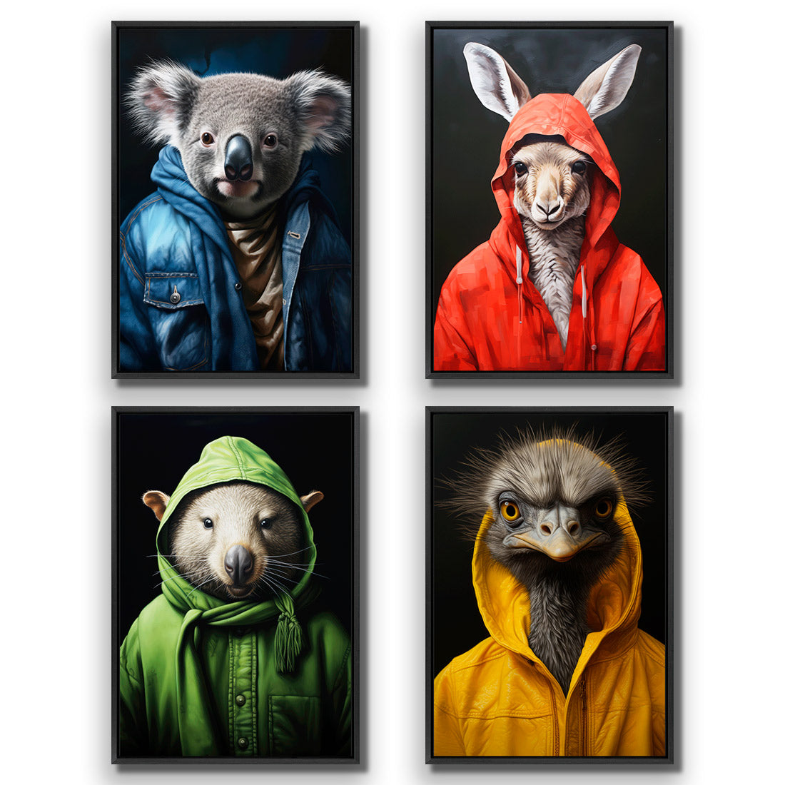 Cool Aussie Animals - Art Set of Four