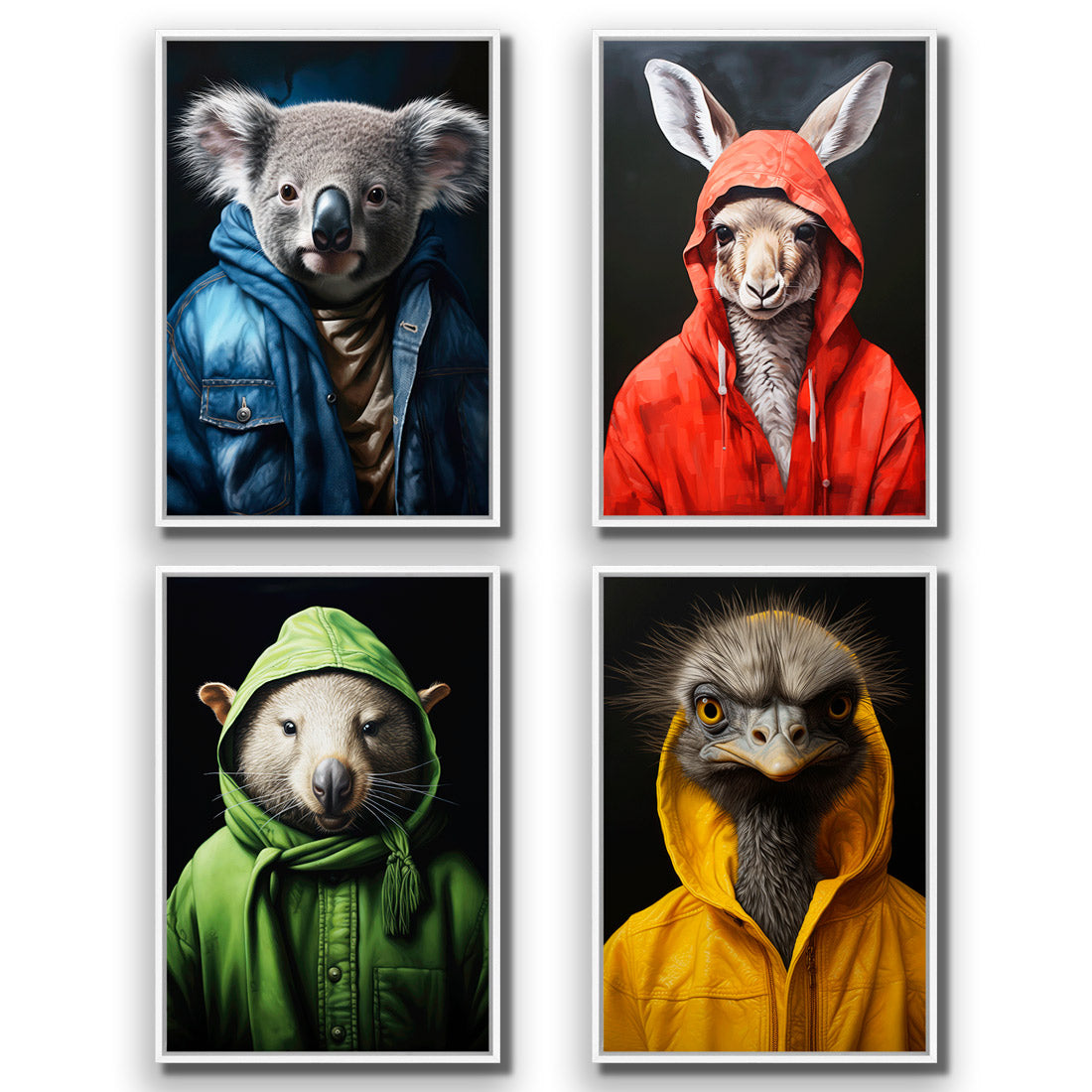 Cool Aussie Animals - Art Set of Four