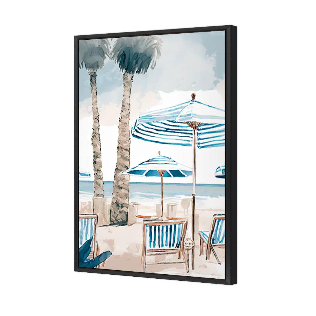 Palm Tree Paradise | Classic Canvas | Floating Frame | Black