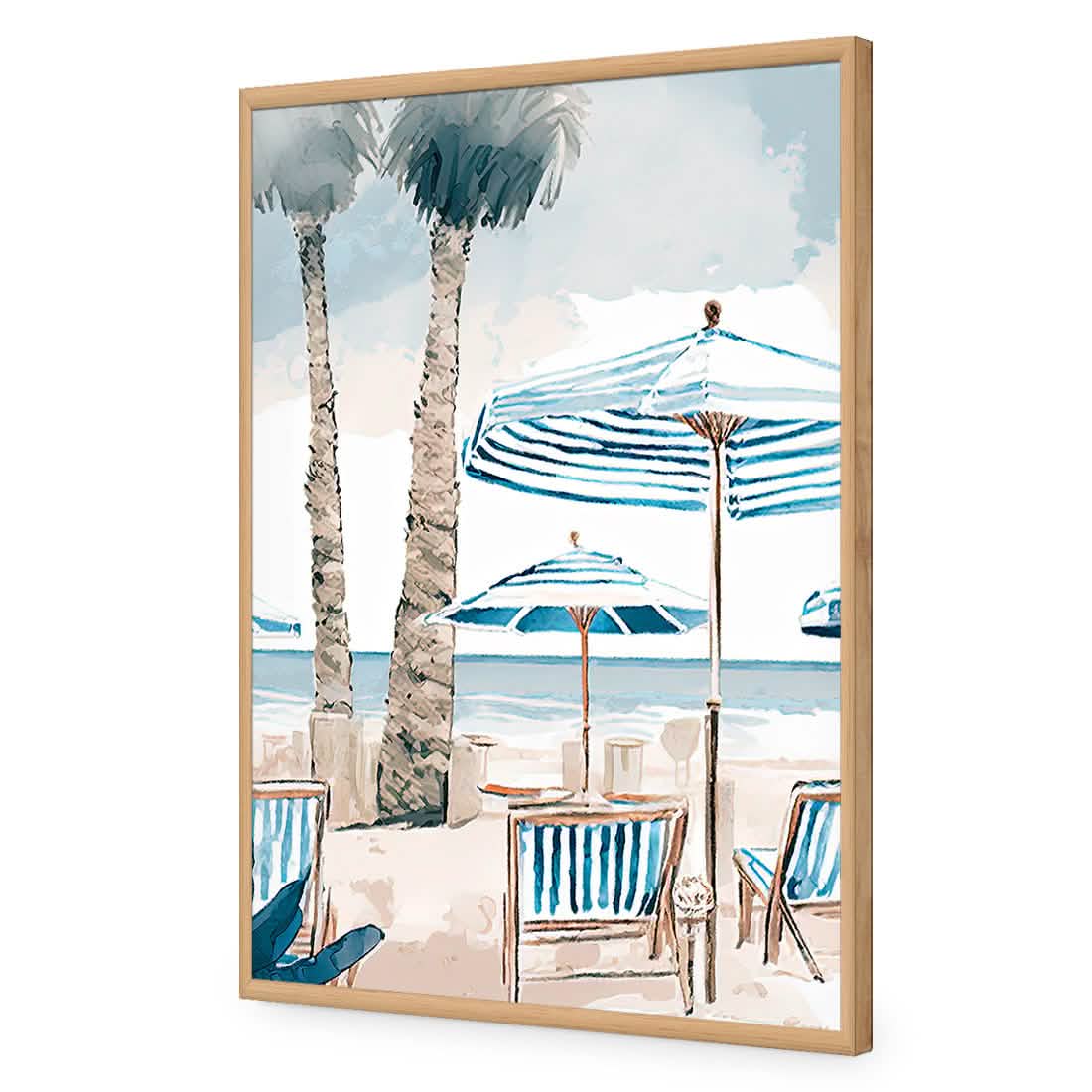 Palm Tree Paradise | Classic Acrylic | Flat Frame No Border | Oak