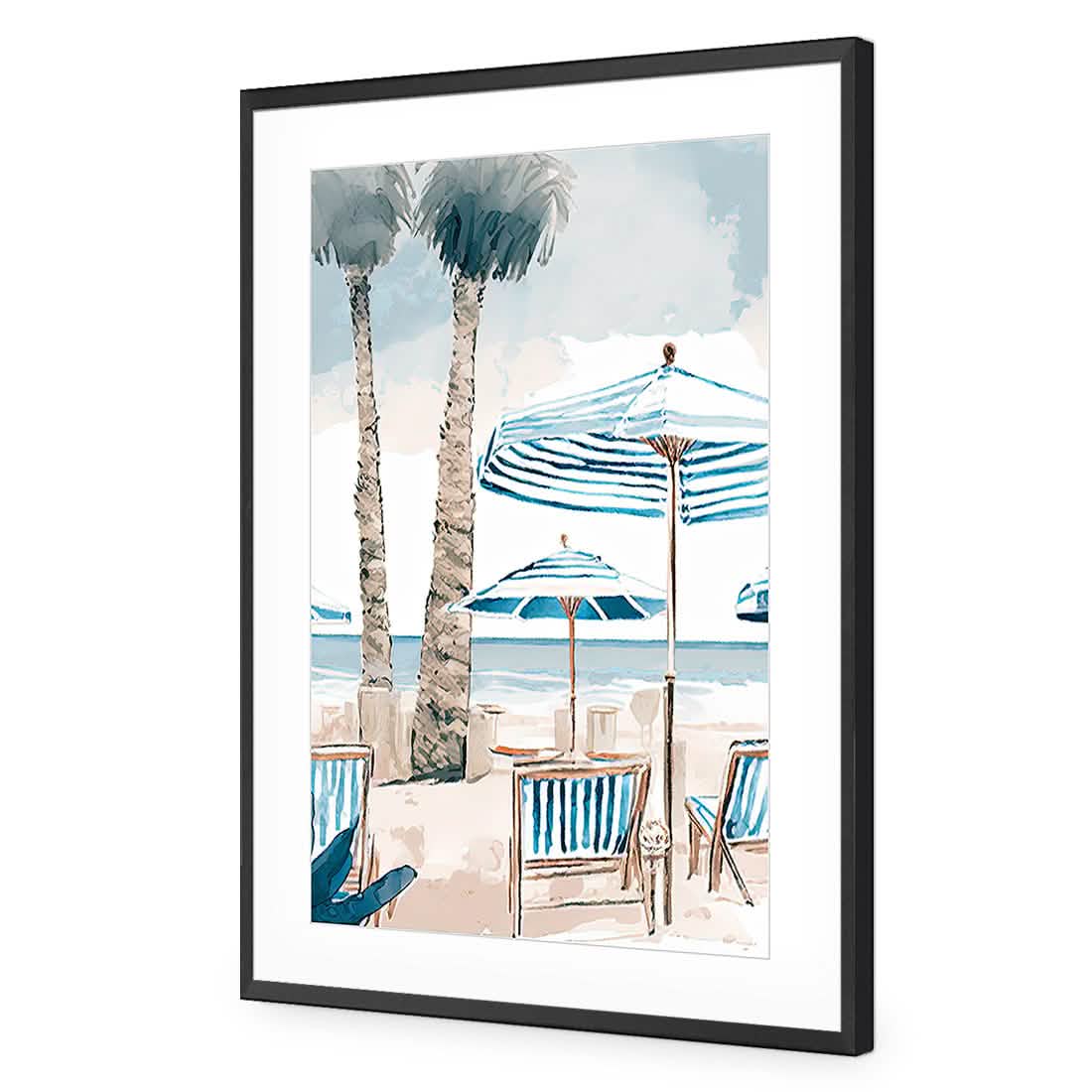 Palm Tree Paradise | Classic Acrylic | Flat Frame With Border | Black