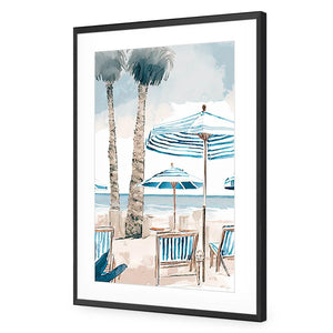 Palm Tree Paradise | Classic Acrylic | Flat Frame With Border | Black
