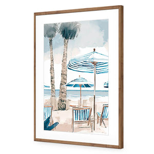 Palm Tree Paradise | Classic Acrylic | Flat Frame With Border | Natural