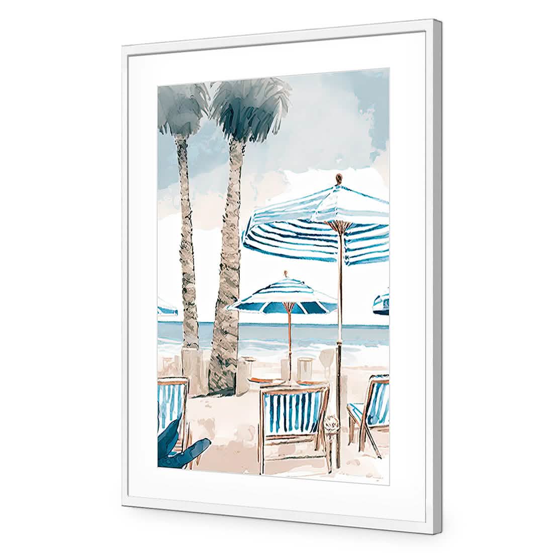 Palm Tree Paradise | Classic Acrylic | Flat Frame With Border | White