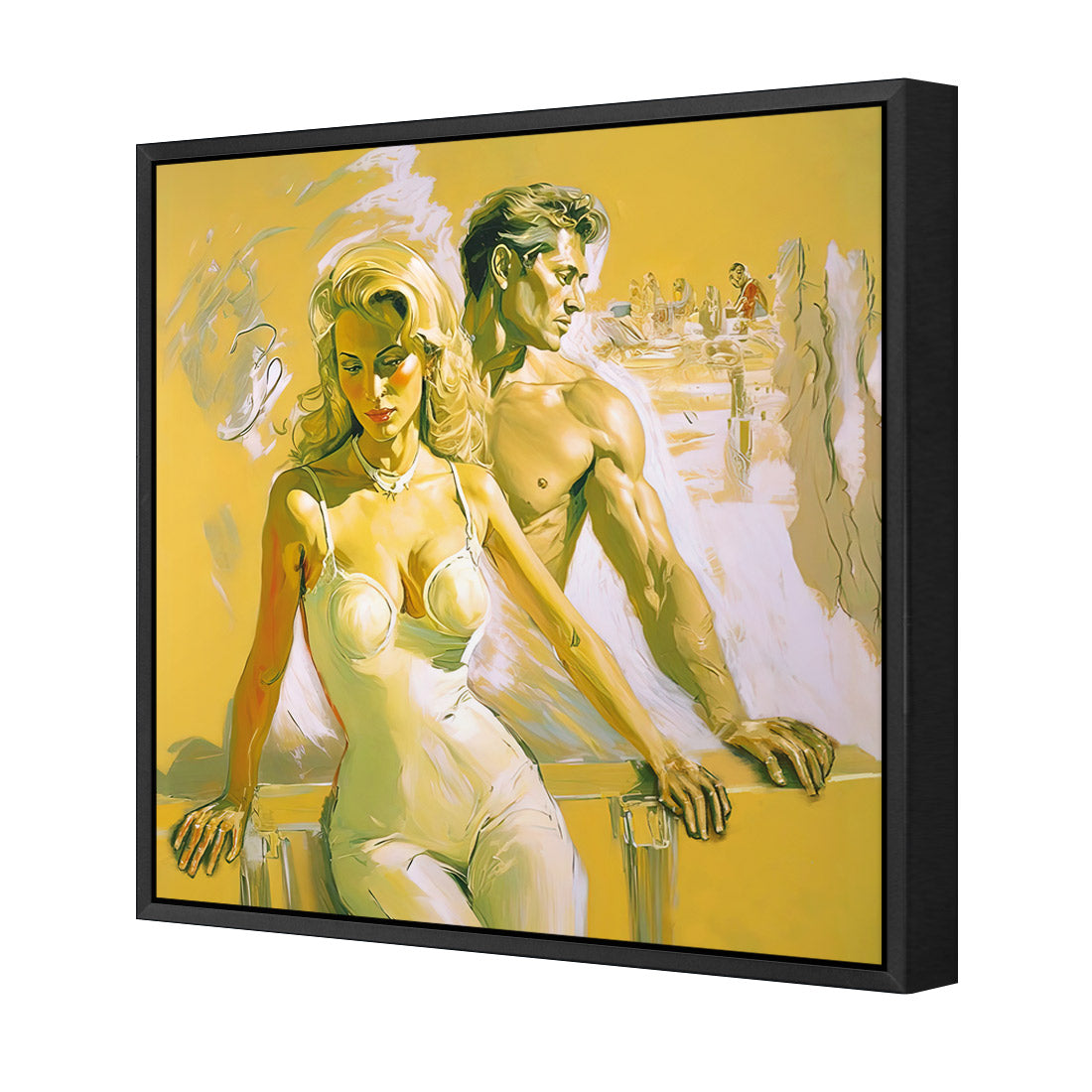 Rendezvous | Classic Canvas | Floating Frame | Black