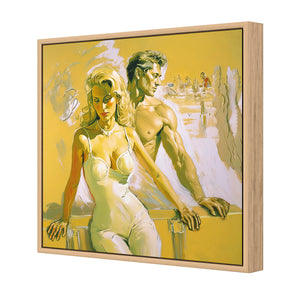 Rendezvous | Classic Canvas | Floating Frame | Oak