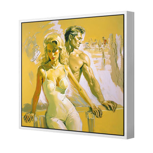 Rendezvous | Classic Canvas | Floating Frame | White