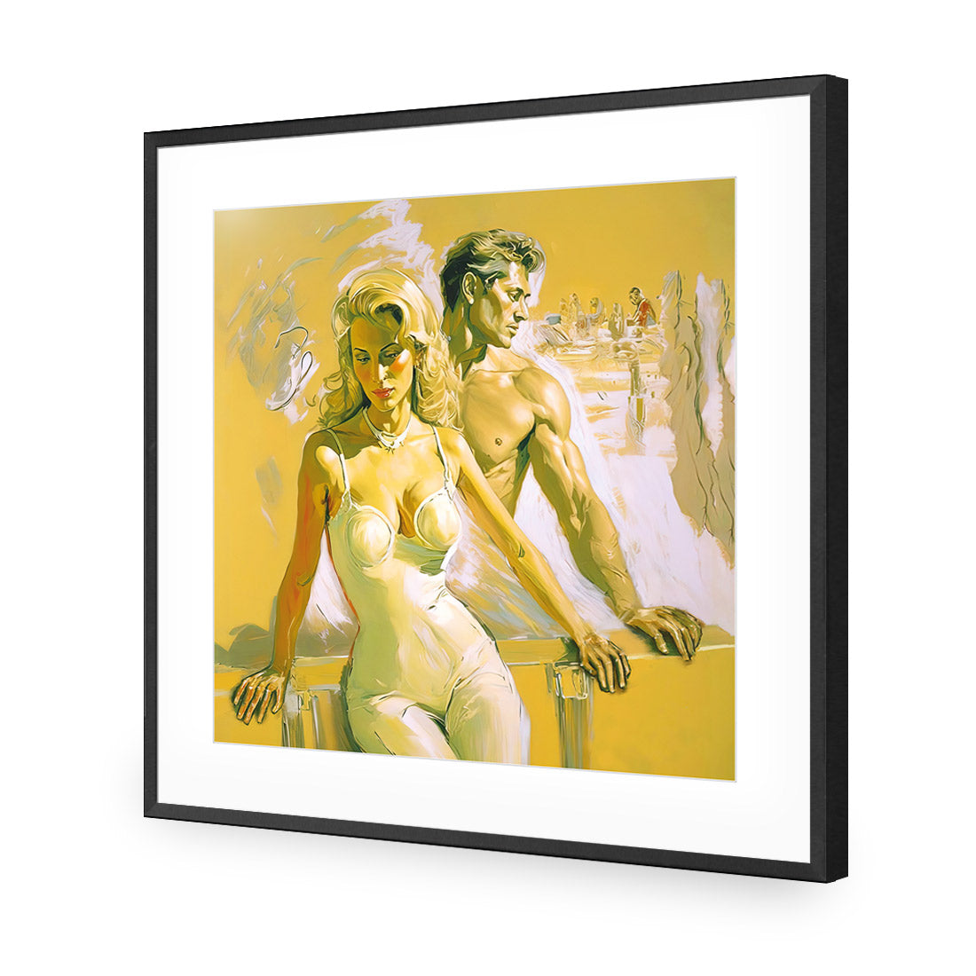 Rendezvous | Classic Acrylic | Flat Frame With Border | Black