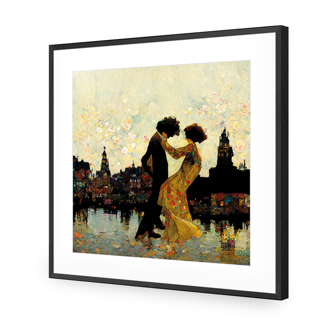 Walking on Air | Classic Acrylic | Flat Frame With Border | Black