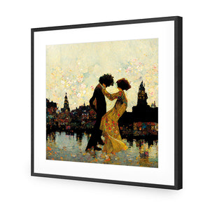 Walking on Air | Classic Acrylic | Flat Frame With Border | Black