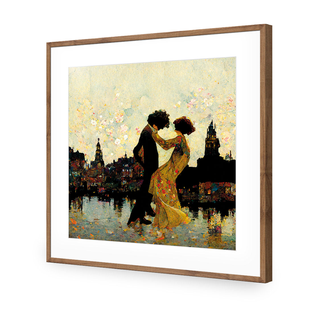 Walking on Air | Classic Acrylic | Flat Frame With Border | Natural