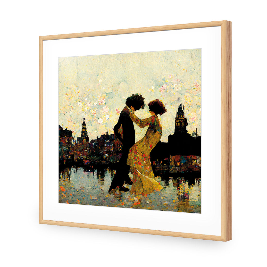 Walking on Air | Classic Acrylic | Flat Frame With Border | Oak