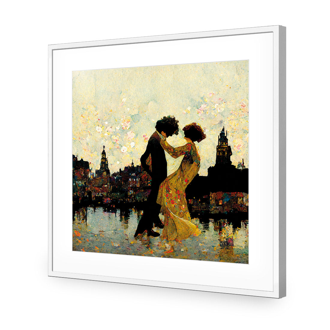 Walking on Air | Classic Acrylic | Flat Frame With Border | White
